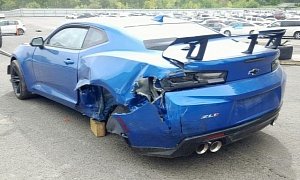 This Camaro ZL1 Was Crashed Hard With 48 Miles On the Odo, Now It’s For Sale