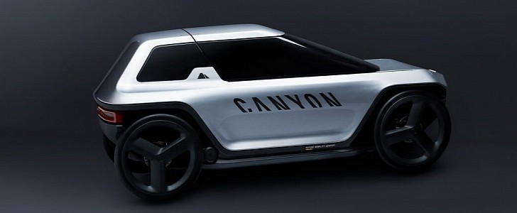 The Canyon capsule concept bridges the gap between e-bikes and electric cars