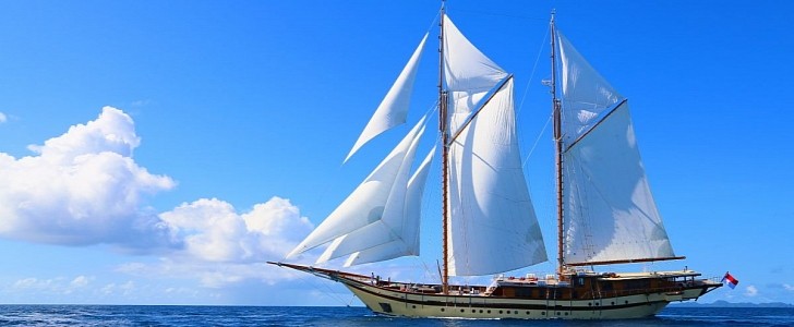 Lamima is the world's largest wooden sailing yacht ever built