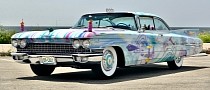 This Cheerful 1960 Cadillac Coupe DeVille Art Car Commands Attention Wherever It Goes