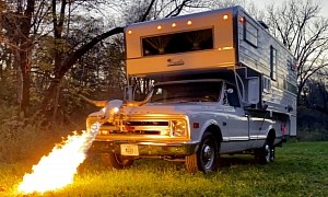 This Chevrolet C20 Longhorn Pickup With a Franklin Camper Combo Hides a Nasty Surprise
