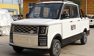 This Chinese Electric Pickup Truck Is Dirt Cheap, Looks Like a "Land Rover" Golf Kart