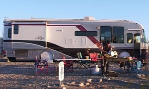 This Class A RV Is a Comfortable House on Wheels for a Family of Six