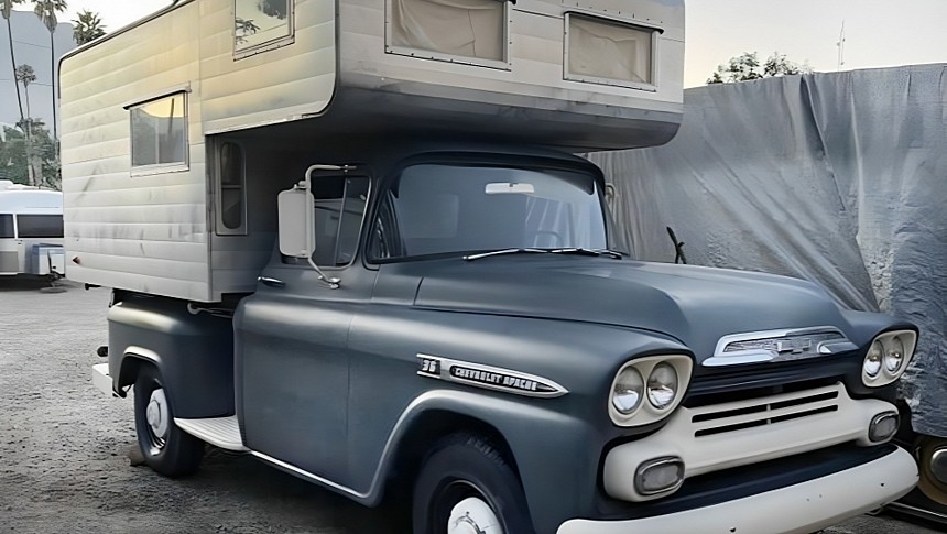 Custom 1959 Chevy Apache and Camper 