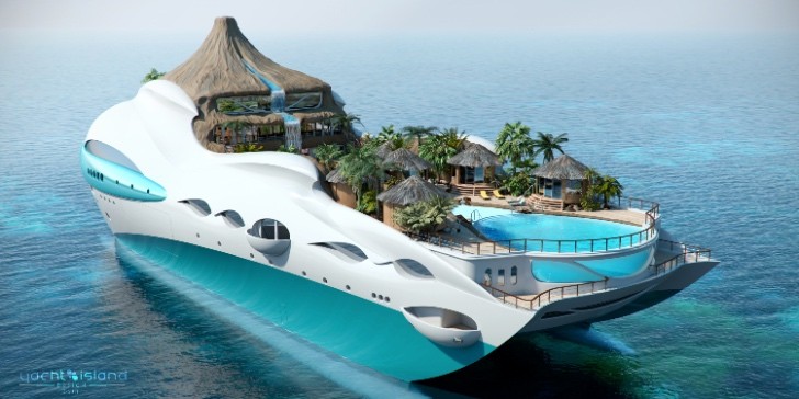 This Concept Envisions an Island Built into a Luxury Yacht