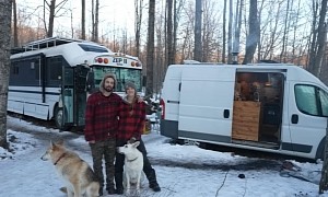 This Couple Challenged Themselves To Live the Whole Winter in Their Off-Grid RVs