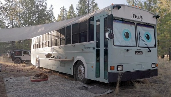 Couple DIY-ed a school bus into a cute RV