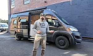 This Cozy Camper Van Is a Fancy Hotel Room on Wheels With Two Hidden Bedrooms