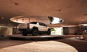 This Custom Live-In Garage Displays the GMC Hummer EV Like a Work of Art