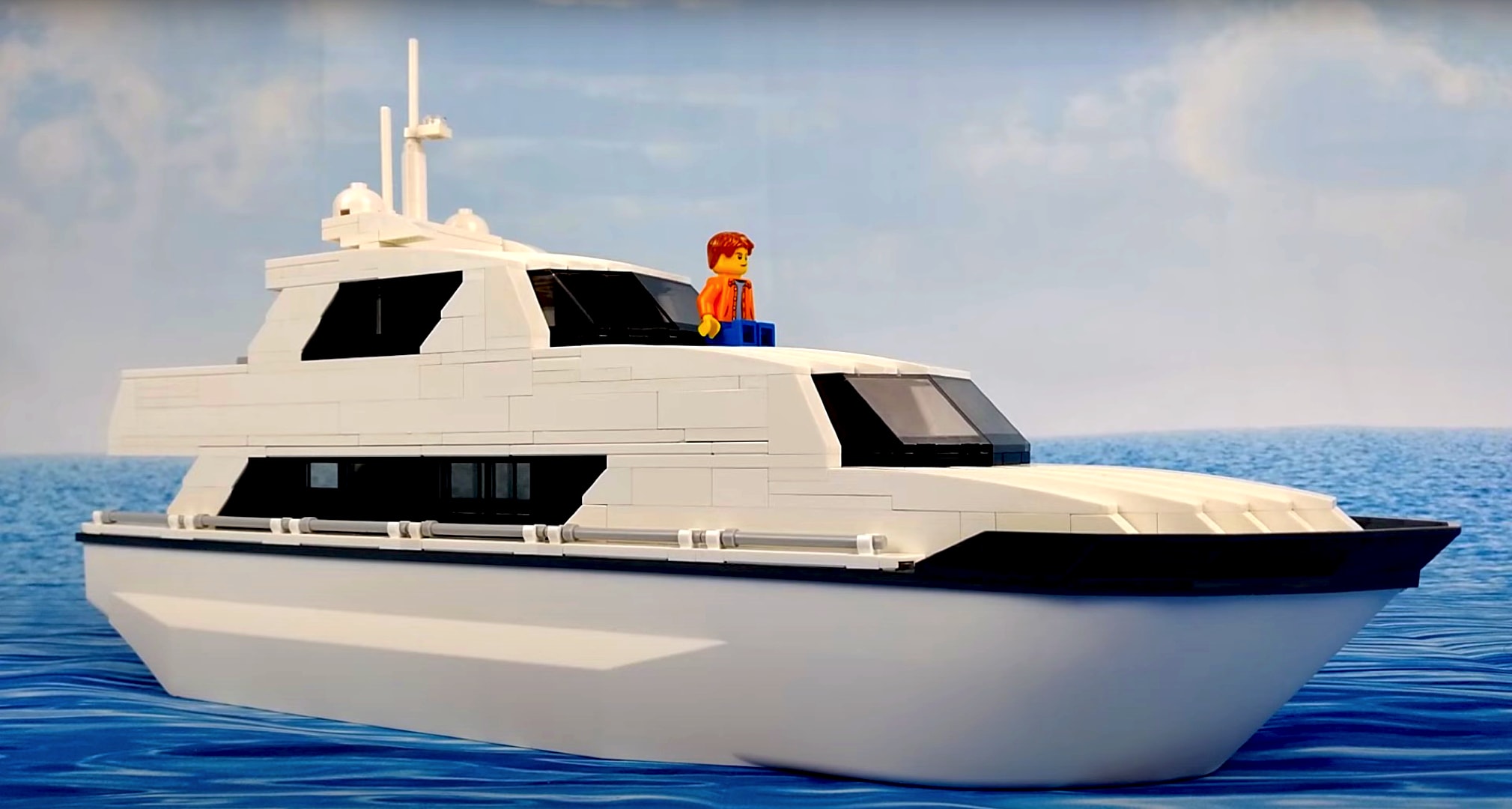 custom lego yacht