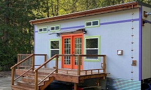 This Custom Tiny Home Is Extra Wide, Has a Large Deck, and Is Full of Personal Touches