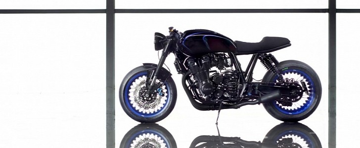 This Custom Yamaha XJR1300 Is Darkness Incarnated, Crawls on Snazzy Kineo Hoops