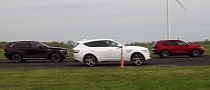 This CX-90 vs. MDX Type S vs. GV80 Is the SUV Drag Race We Didn't Know We Didn't Need