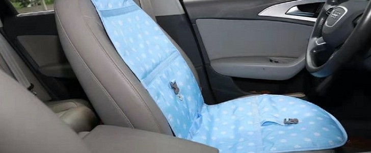 The cover cools your seats in a matter of minutes