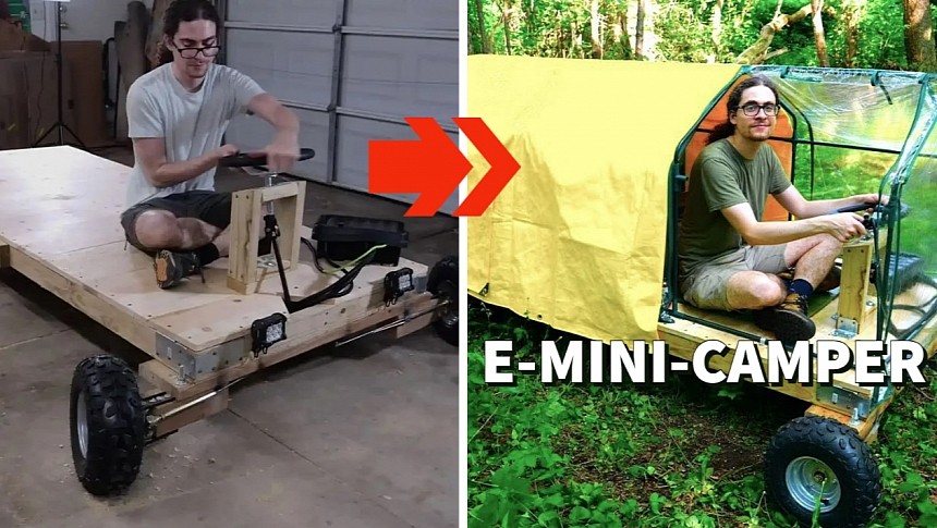 DIY electric mini-camper isn't exactly "off-road," but it could work for an overnight stay 