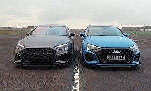 Sibling Rivalry: Audi RS3 and S3 Drag Race to the 1/4-Mile Line