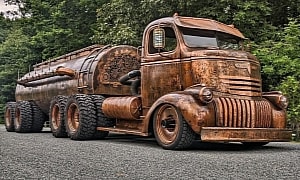 This Dug-Up, Dusted-Off, and Slammed 1946 Chevrolet Lives Again as a Beer-Serving Rat Rod
