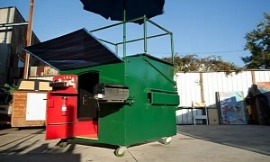This Dumpster Is a Functional (Tiny) Home, With a Rooftop Deck, Shower and Kitchen