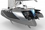 This Eco-Friendly Catamaran Includes an Adrenaline Seeker’s Motorcycle Garage