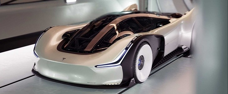 Tesla SpaceX Model R hypercar concept 
