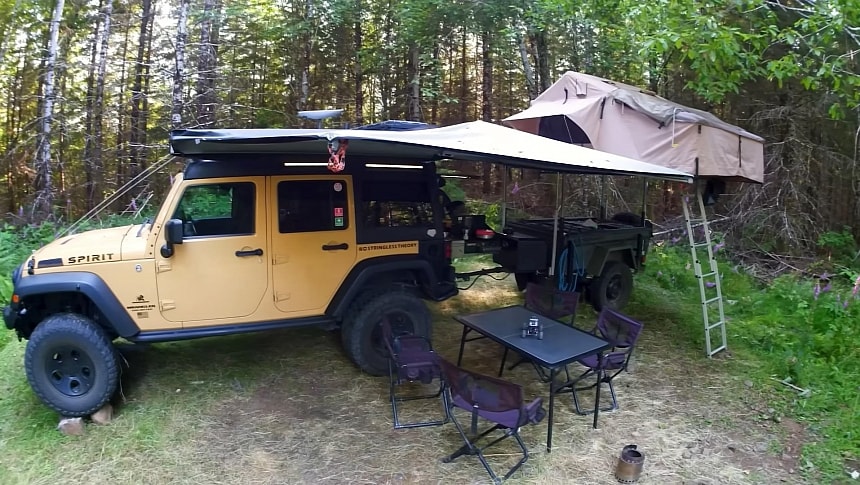 This Family Lives Full-Time Off-Road and Off-Grid in an Ingenious Jeep and Trailer Setup