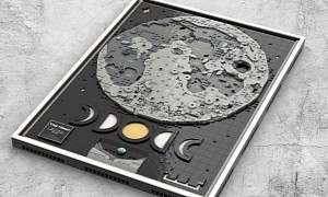 This Fan-Made LEGO Is a Highly Detailed Moon Poster With Tons of Pieces