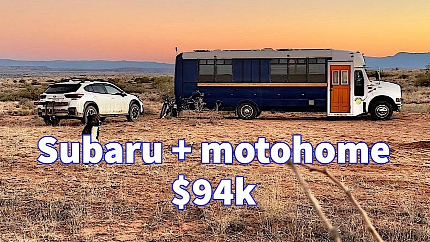 2023 Subaru Crosstrek selling with International motorhome