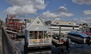 This Floating Tiny Home is Luxury on Water, Flaunts a Loft and an Adorable Porch