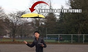 This Flying Umbrella Follows You Around to Protect You