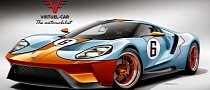 This Ford GT Looks Ready For Track Action in Gulf Racing And 1965 Liveries