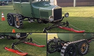 This Ford Model T Snowmobile Is So Ridiculous It's Actually Cool