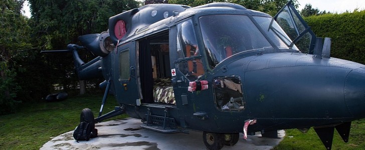 This Lynx AH9A in the UK was turned into an unusual glamping pod