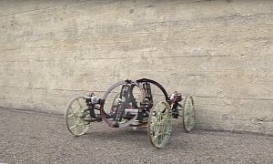 This Four-Wheeled Robot Laughs in the Face of Gravity, Climbs Walls