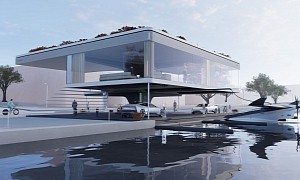 This Futuristic Garage Concept Produces Its Own Clean Energy for a True Mobility Ecosystem