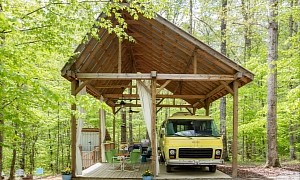 This GM Motorhome Turned Glamping Spot Is a Vintage Beauty Inside and Out