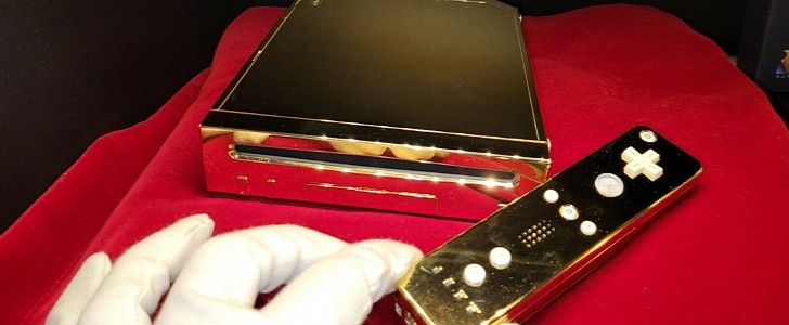 This 24-carat gold Nintendo Wii was made for Queen Elizabeth II in 2009