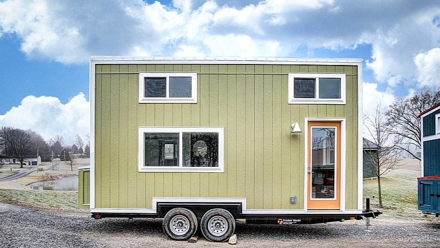 The Kill Devil Hills was delivered as a custom-made tiny house hotel by the beach