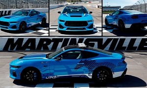 This Grabber Blue 2024 Ford Mustang GT Is the NASCAR Pace Car for the NOCO 400