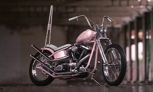 This Harley Softail-Powered Custom Chopper Looks Absolutely Delicious in Pink