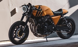 This Honda CB400SF Looks the Part as a Custom Cafe Racer Dressed in Black and Yellow