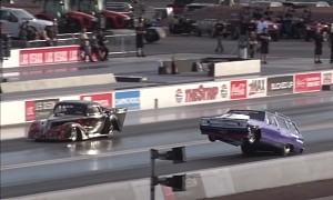 This Incredible Chevy Chevelle Malibu Wagon Drag Racer Does a Wheelie and Wins