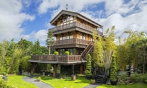 This Insane Swiss Chalet Has Its Own Indoor Beach, Private Marina on the Thames