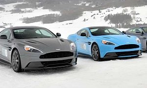 This is Aston Martin Preaching the Drifting Religion on Ice