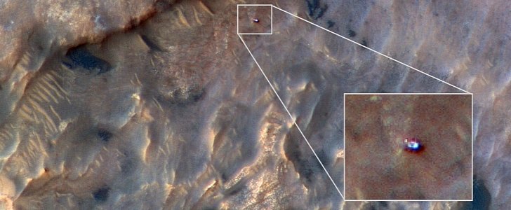 MRO shows Curiosity on Mars