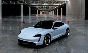 This Is How a Porsche Taycan Turbo S Broke the Guinness Indoor Land Speed Record