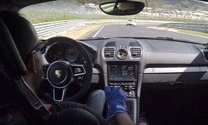 This Is How a Real-Life Porsche Cayman GT4 Nurburgring Hot Lap Looks Like (7:53)