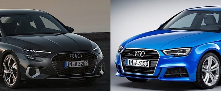 2021 Audi A3 sedan vs. 2016 Audi A3 sedan