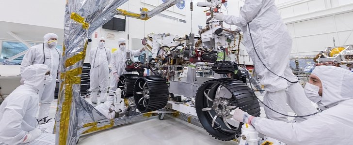 Mars 2020 rover gets wheels