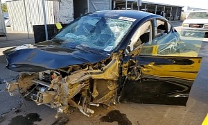 This Is Possibly the First Tesla Bought by Hertz That Was Destroyed in a Crash