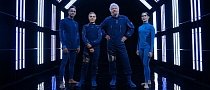 This Is Richard Branson Wearing a Blue Under Armour Spacesuit